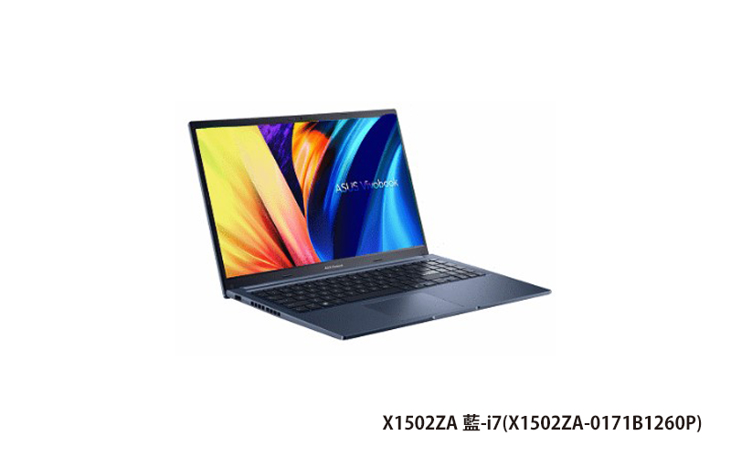 ASUS X1502ZA 華碩窄邊框戰鬥版筆電 (藍/i7-1260P/8G/512G_SSD/WIN11) (X1502ZA-0171B1260P)